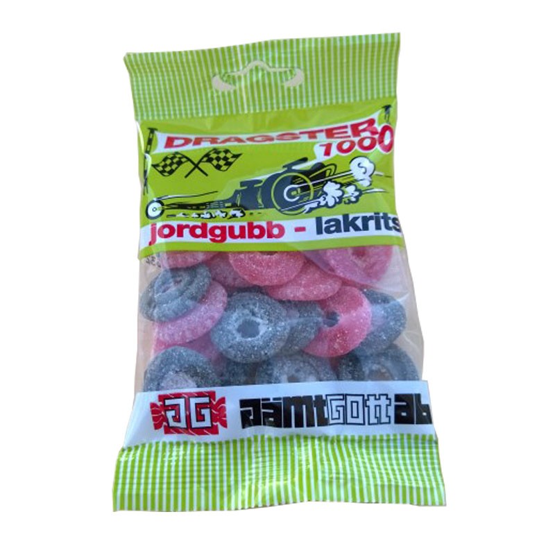 Dragster mansikka lakritsi 50 kpl tukkupakkaus